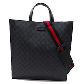 Gucci-GG Supreme Tote Bag-Black