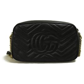 Gucci-Small GG Marmont Matelasse Crossbody Bag-Black