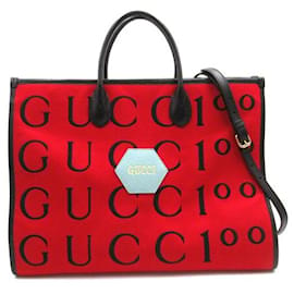 Gucci-ampla 100 Sacola do centenário dos anos-Vermelho