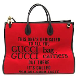 Gucci-Large 100 Years Centennial Tote Bag-Red
