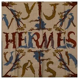 Hermès-Foulard en soie Carré Alphabet III-Vert