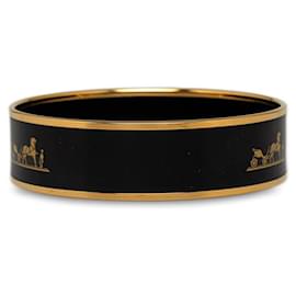 Hermès-Bracelet large en émail-Noir