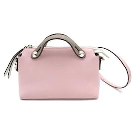 Fendi-Mini By The Way Leather Crossbody Bag-Pink