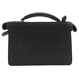 Fendi-Peekaboo Leather Handbag-Black