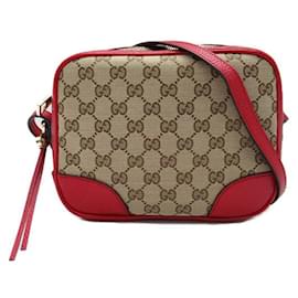 Gucci-GG Canvas Bree Messenger Bag-Red