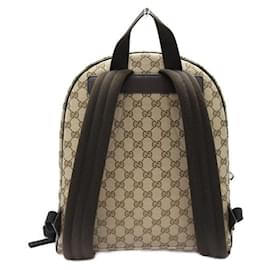 Gucci-mochila de lona con GG-Castaño