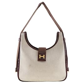 Hermès-Tsako-Tasche aus Canvas-Braun