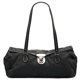 Prada-Tessuto Easy Shoulder Bag-Black