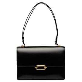 Hermès-Leather Fonsbelle Shoulder Bag-Black