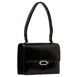 Hermès-Leather Fonsbelle Shoulder Bag-Black