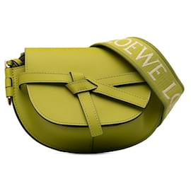 Loewe-Mini-Tasche aus Leder mit zwei Toren-Grün