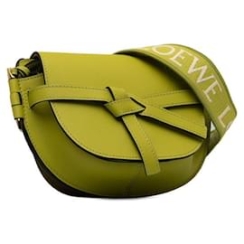 Loewe-Mini Leather Dual Gate Bag-Green