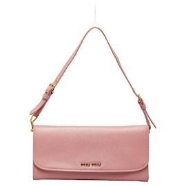 Miu Miu-Leather Wallet On Chain-Pink