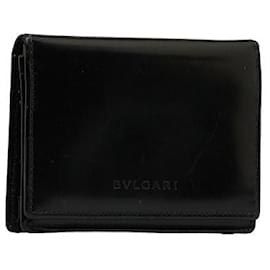 Bulgari-Leather Card Case-Black