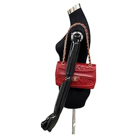 Chanel-Bolso CC acolchado con solapa-Roja
