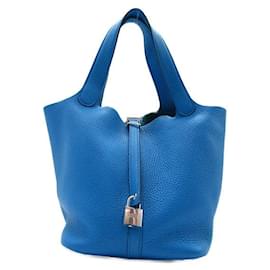Hermès-Clemence Picotin Lock MM-Azul