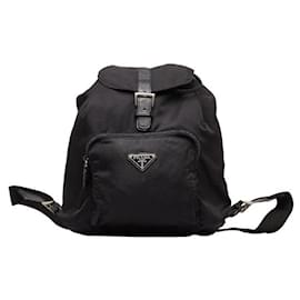 Prada-Tessuto Drawstring Backpack-Black