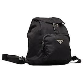 Prada-Tessuto Drawstring Backpack-Black