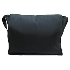 Prada-Tessuto Logo Stripe Messenger Bag-Black