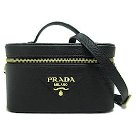 Prada-Leather Beauty Case-Black
