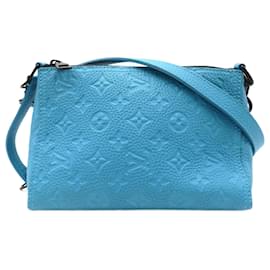 Louis Vuitton-Bandolera triangular Empreinte con monograma-Azul
