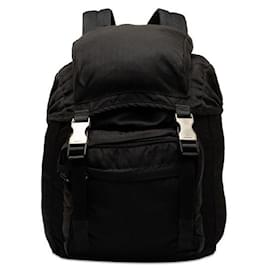 Prada-Tessuto Montagna lined Buckle Backpack-Black