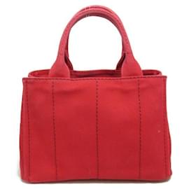 Prada-Canapa Logo Handbag-Red