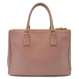 Prada-Saffiano Galleria Double Zip Tote-Pink