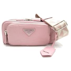 Prada-Nappa Antique Multi-Pocket Shoulder Bag-Pink