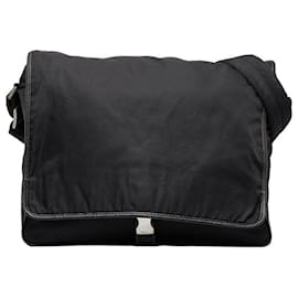 Prada-Tessuto Messenger Bag-Black