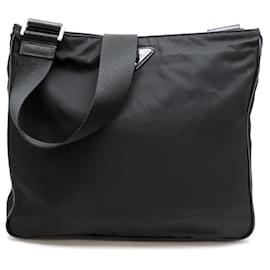 Prada-Tessuto Messenger Bag-Black