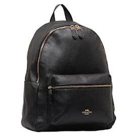 Coach-Charlie Leather Backpack-Black