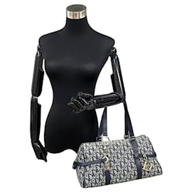 Dior-Oblique Boston Charm Bag-Blue