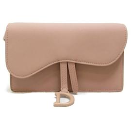 Dior-Leather Saddle Rectangular Belt Bag-Brown