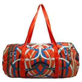 Hermès-Cavalcadour Airsilk Duffle 44 Boston Bag-Orange