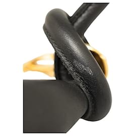 Loewe-Calla-Taschenanhänger aus Leder-Schwarz