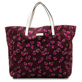 Gucci-Canvas Heartbit Tote Bag-Purple
