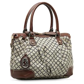 Gucci-Diamante Canvas Sukey Handbag-Brown