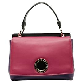 Bulgari-Leather Duet Handbag-Pink