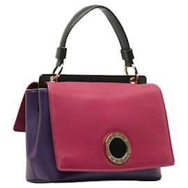 Bulgari-Leather Duet Handbag-Pink
