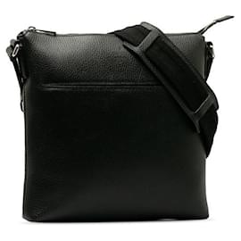 Gucci-Leather Cosmopolis Messenger Bag-Black