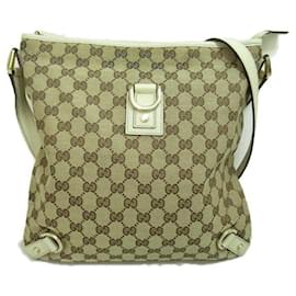 Gucci-GG Canvas Abbey D-Ring Shoulder Bag-Brown