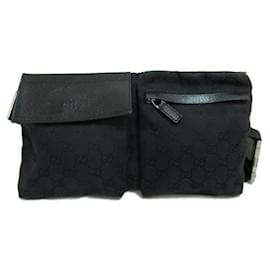 Gucci-GG Canvas Waist Bum Bag-Black