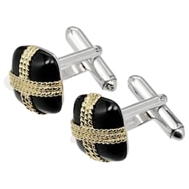 Tiffany & Co-18K Onyx Cufflinks-Black