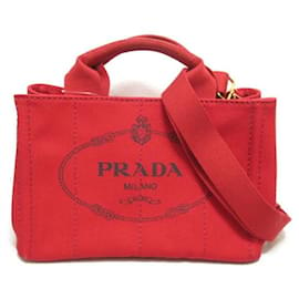 Prada-Handtasche mit Canapa-Logo-Rot