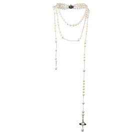 Vivienne Westwood-Vivienne Westwood Collier de perles cassées-Argenté