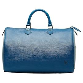 Louis Vuitton-Epi Speedy 35-Azul