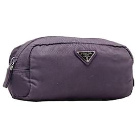 Prada-Tessuto Cosmetic Pouch-Purple