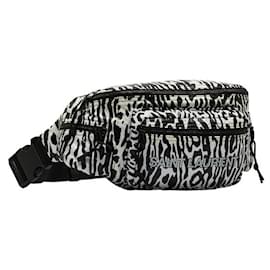 Yves Saint Laurent-Bedruckte Nylon-Hüfttasche-Schwarz
