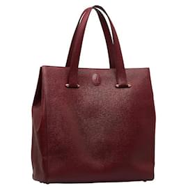 Cartier-Leather Tote Bag-Red